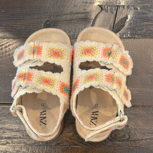 Zara Kids Floral Pattern Sandals